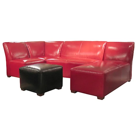 Armless Sectional Group with Chaise